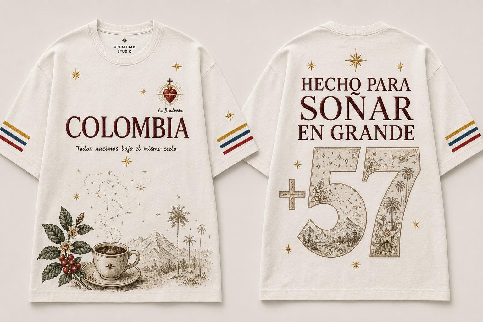 Frente y espalda — crema